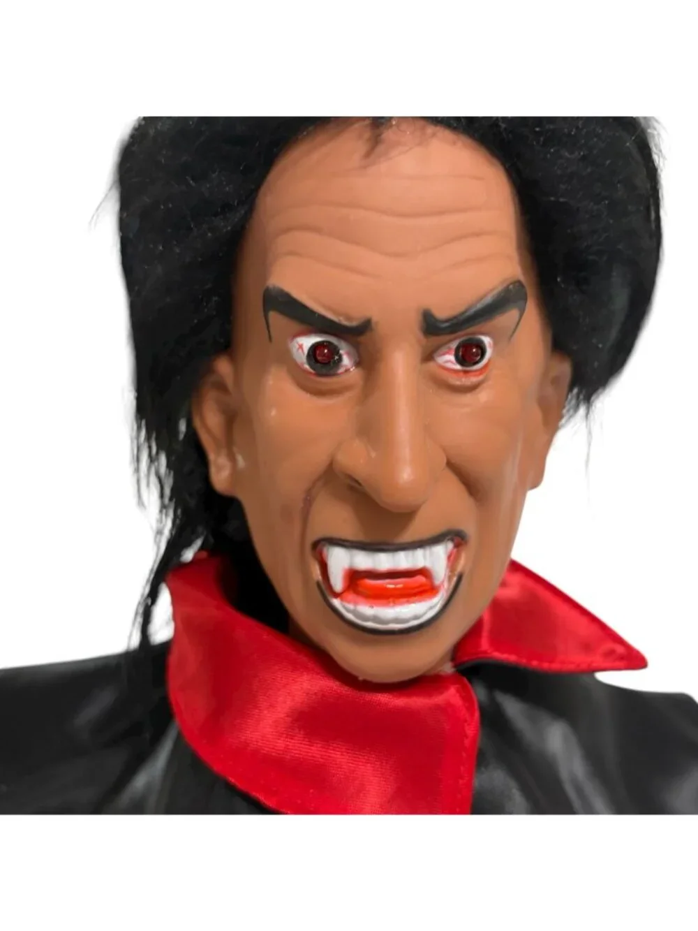 Halloween Telco Dracula Vampire Shaking Horror Head WORKS 1990's Vintage